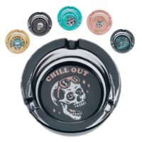 Cenicero Cristal Basic Skulls 85 mm.