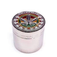 Grinder Polinizador Metal Rasta Silver 40 mm.