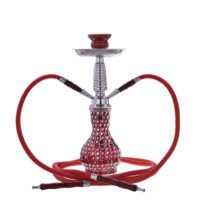 Shisha Malik Khouribga Broken Glass Red 38 cm.